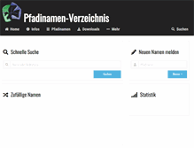 Tablet Screenshot of pfadinamen.ch